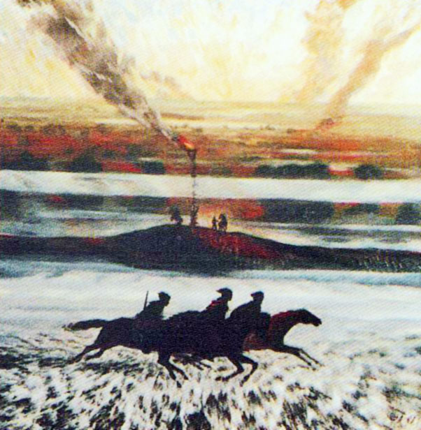 «Засвіт встали козаченьки». 1993. Картон, олія